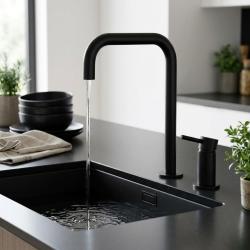 black-arc-kitchen-faucet-modern-design-2-hole